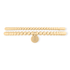 Cuffed by Nano LLC SMALL - 6.5" / a Old English Initial Juno Double Bracelet Stack (3mm + 4mm)