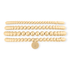 Cuffed by Nano LLC Old English Initial Juno Four Bracelet Stack