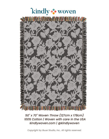Addy Tuffet Floral Cotton Throw Blanket