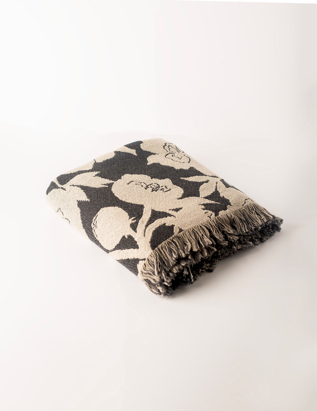 Addy Tuffet Floral Cotton Throw Blanket
