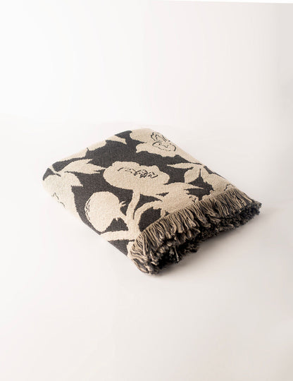 Addy Tuffet Floral Cotton Throw Blanket