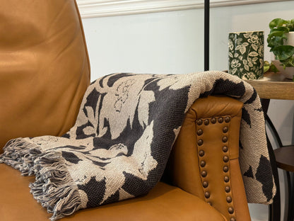 Addy Tuffet Floral Cotton Throw Blanket