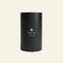 Black cylindrical container with &