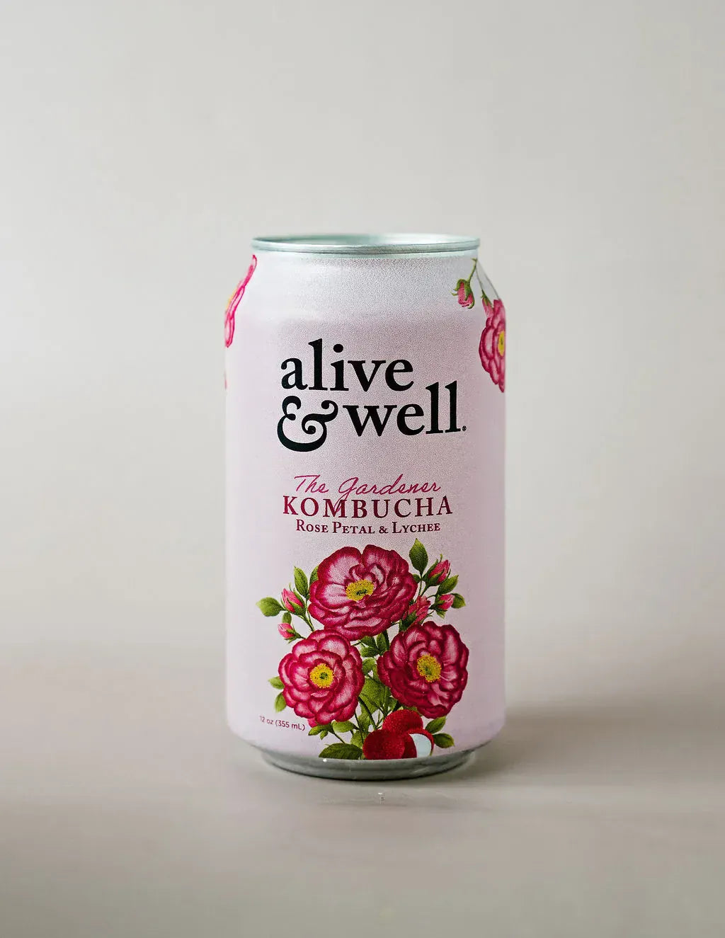 Alive &amp; Well Kombucha Kombucha Rose Petal &amp; Lychee Kombucha