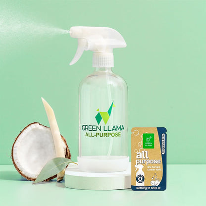 Green Llama Single Kit All-Purpose Cleaner All-Purpose Spray Glass Bottle Cleaning Kit - Fragrance Free