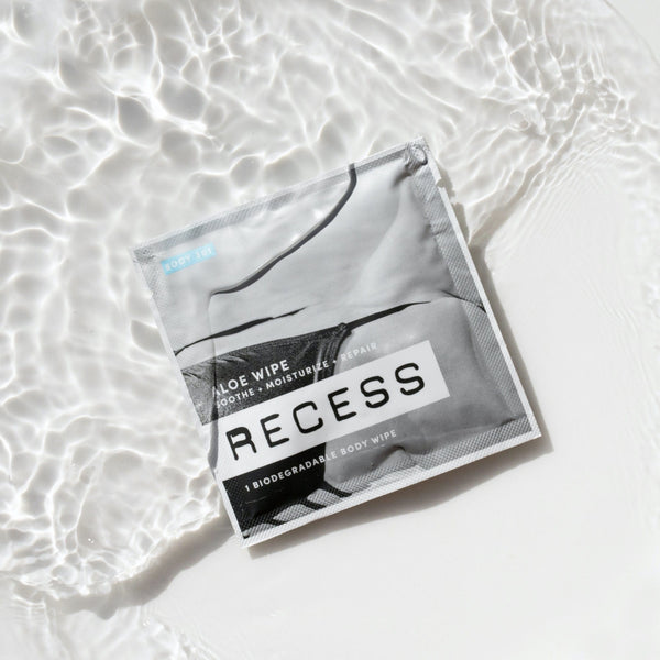 RECESS body wipe BODY 301: After-Sun Aloe Wipes (Pack of 15)