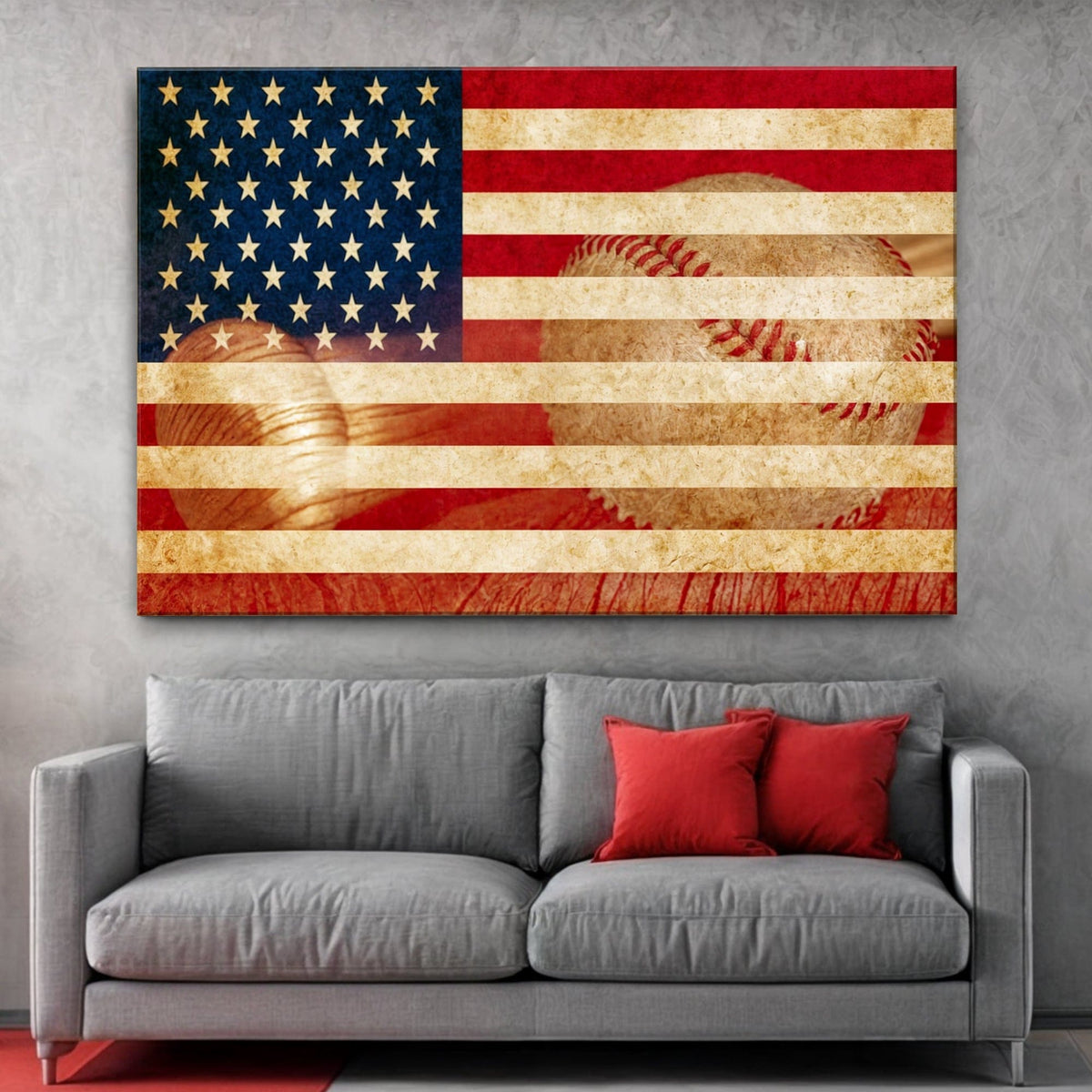 Tailored Canvases Canvas 24x36 inch Medium Premium Gallery Wrapped American Pastime - Sport Wall Art