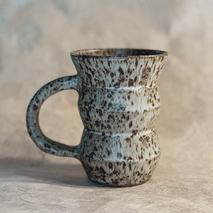 Olivia Snow Ceramics Mug Speckled Cornwall Handmade Angled Ceramic Mug