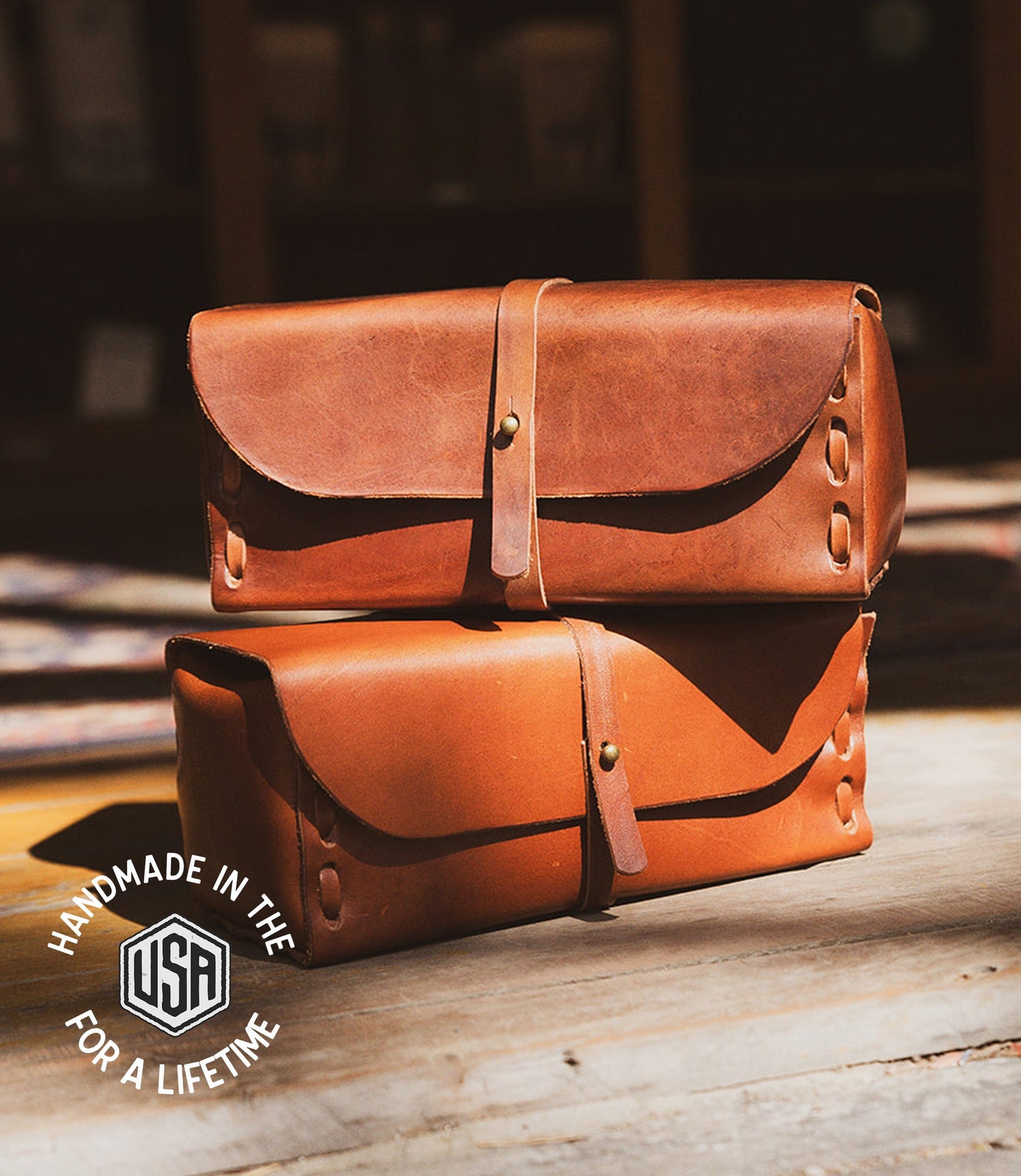 The Local Branch Leather Toiletry Bag The Apothecary Box - USA Made