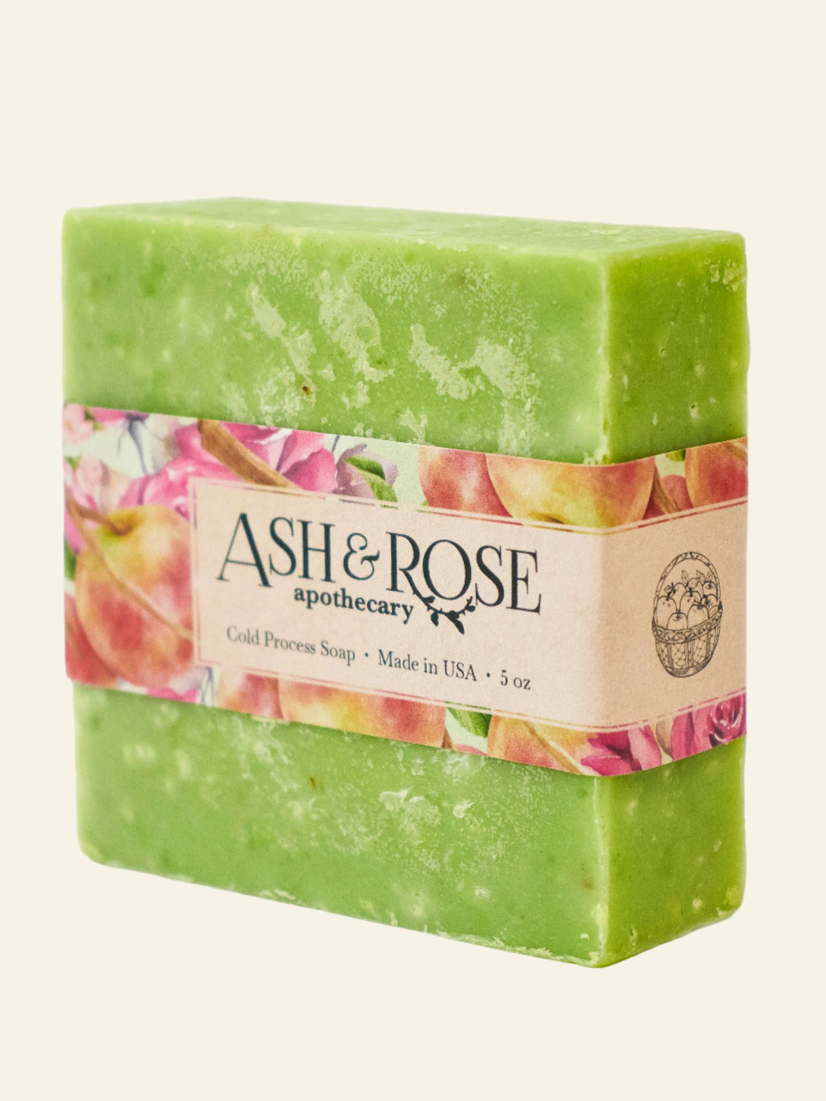 Ash &amp; Rose Bar Soap Apple Rose Soap Scrub Bar