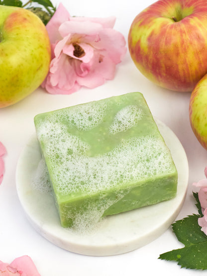 Apple Rose Soap Scrub Bar - My American Goods