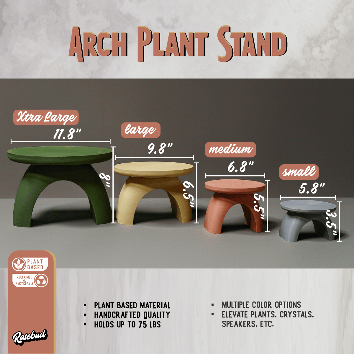 Rosebud HomeGoods Arch Plant Stand