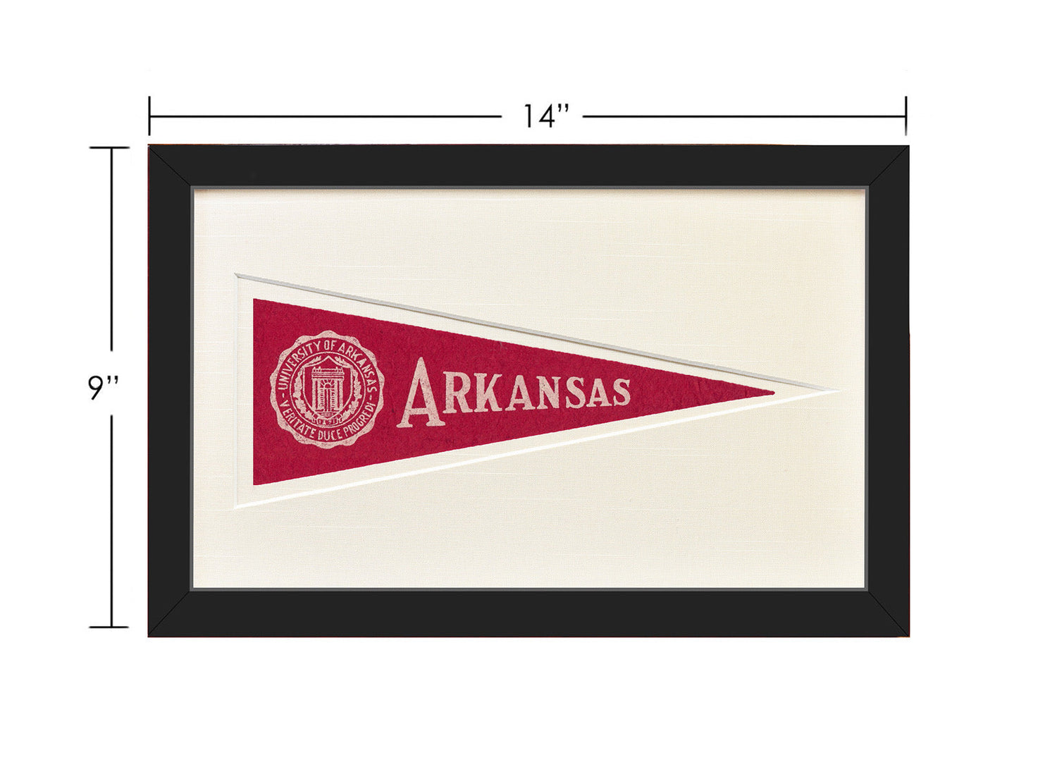 Vintage University of Arkansas Hormel Pennant