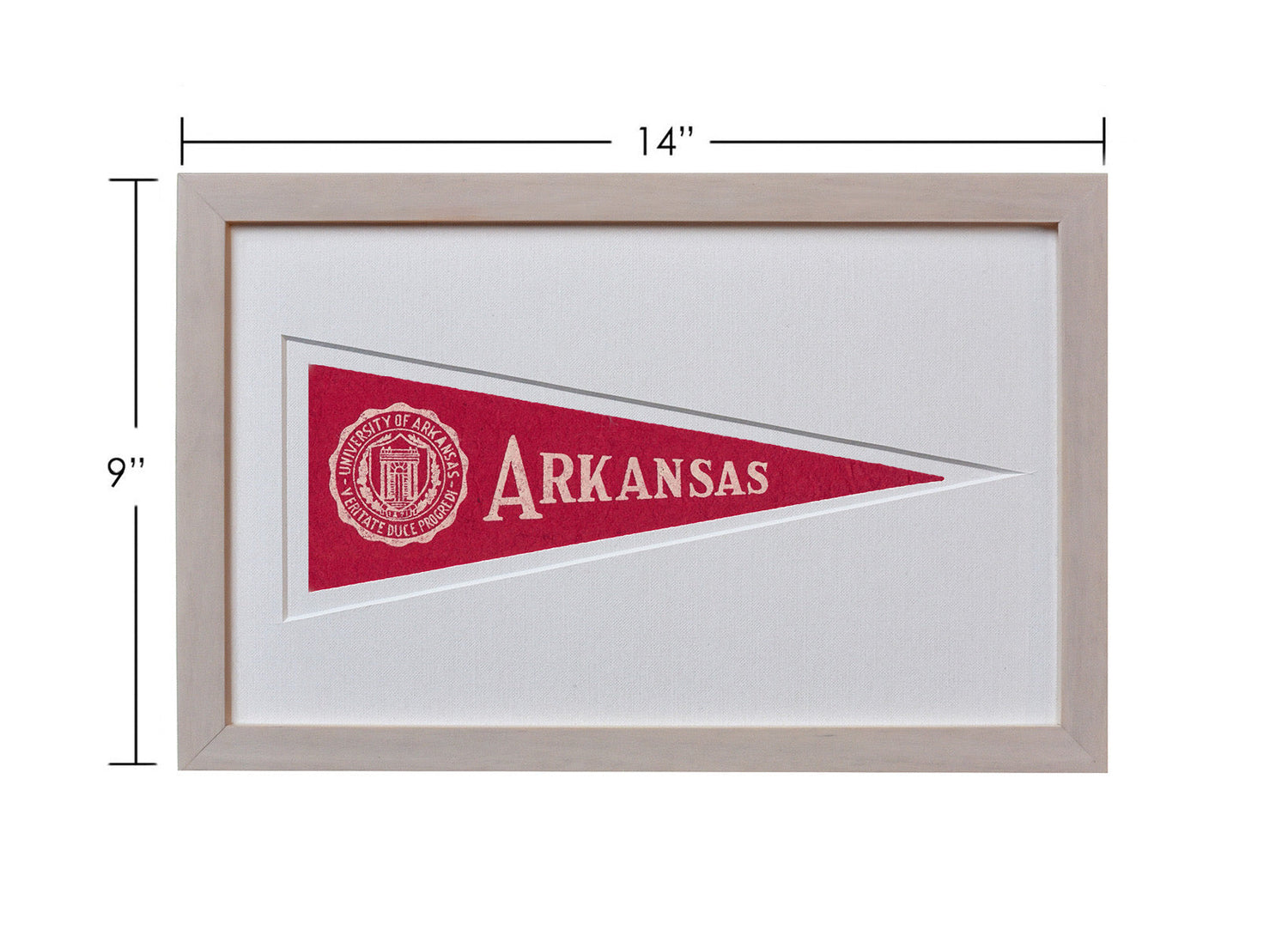 Vintage University of Arkansas Hormel Pennant