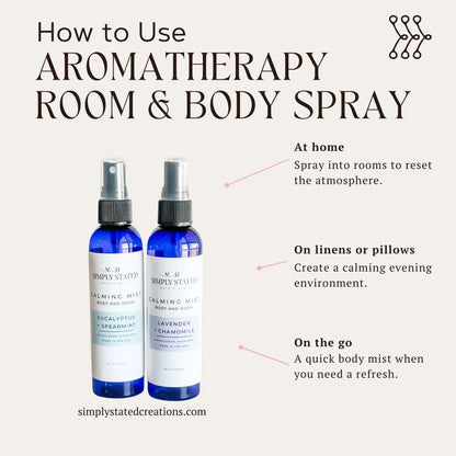 Simply Stated Creations Room Sprays Lavender + Chamomile Aromatherapy Room &amp; Body Spray