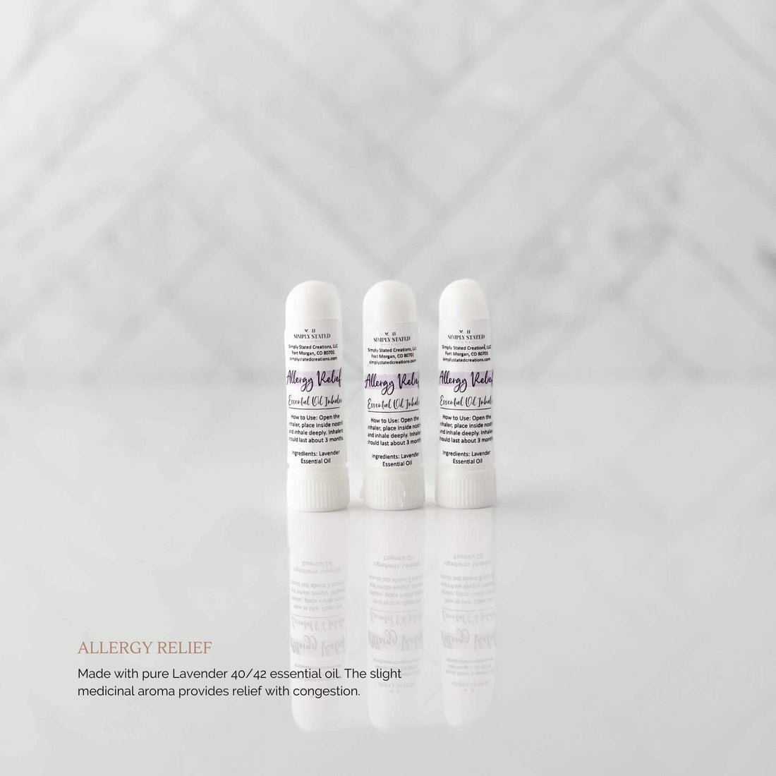 Simply Stated Creations Aromatherapy Tools Soothing Lavender Aromatherapy Inhaler (Classic Label)