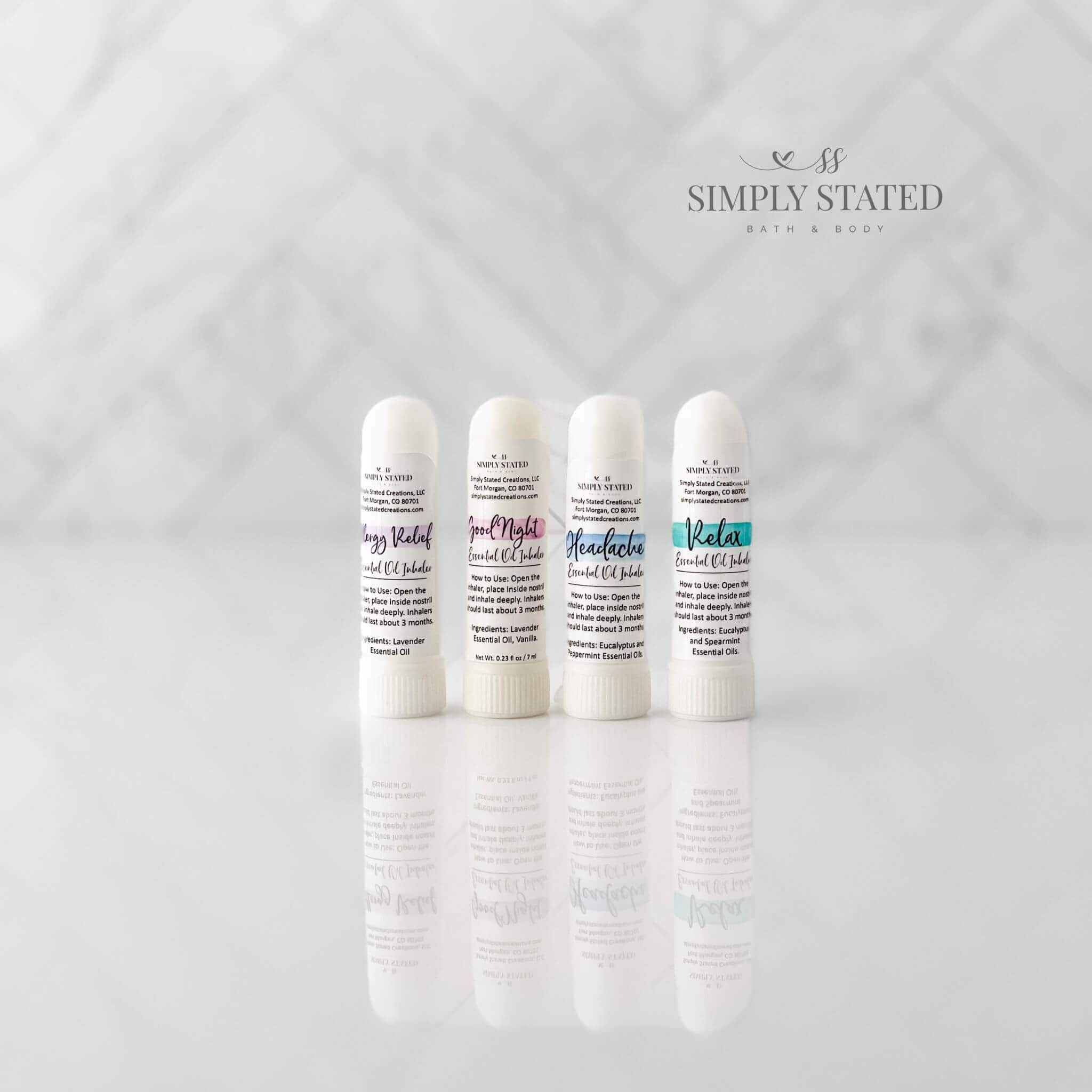 Simply Stated Creations Aromatherapy Tools Soothing Lavender Aromatherapy Inhaler (Classic Label)