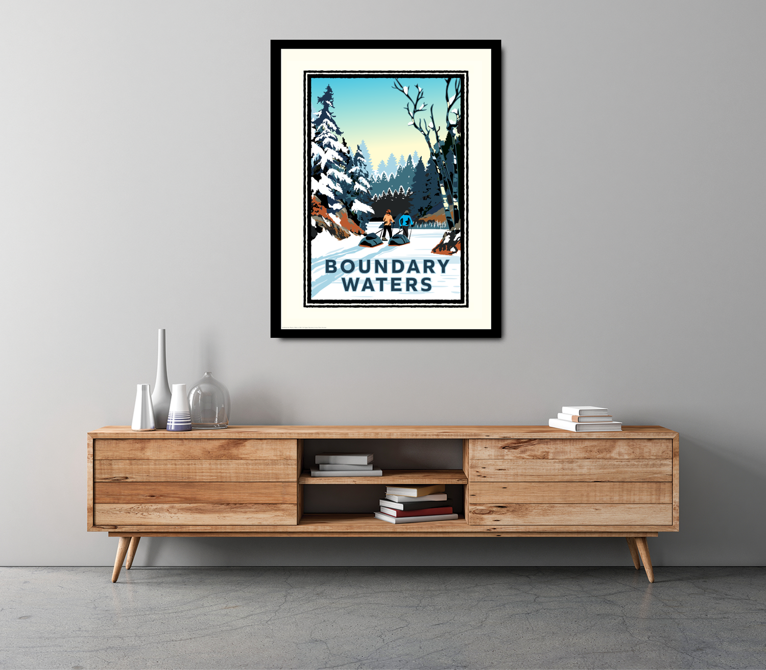Landmark MN | Boundary Waters Winter Art Print - My American Goods