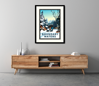 Landmark MN | Boundary Waters Winter Art Print - My American Goods