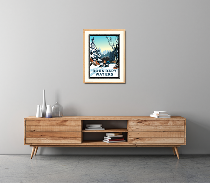 Landmark MN | Boundary Waters Winter Art Print - My American Goods