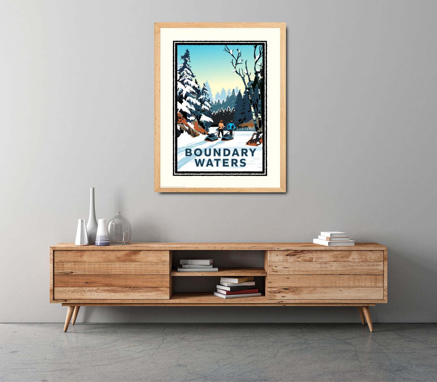Landmark MN | Boundary Waters Winter Art Print - My American Goods