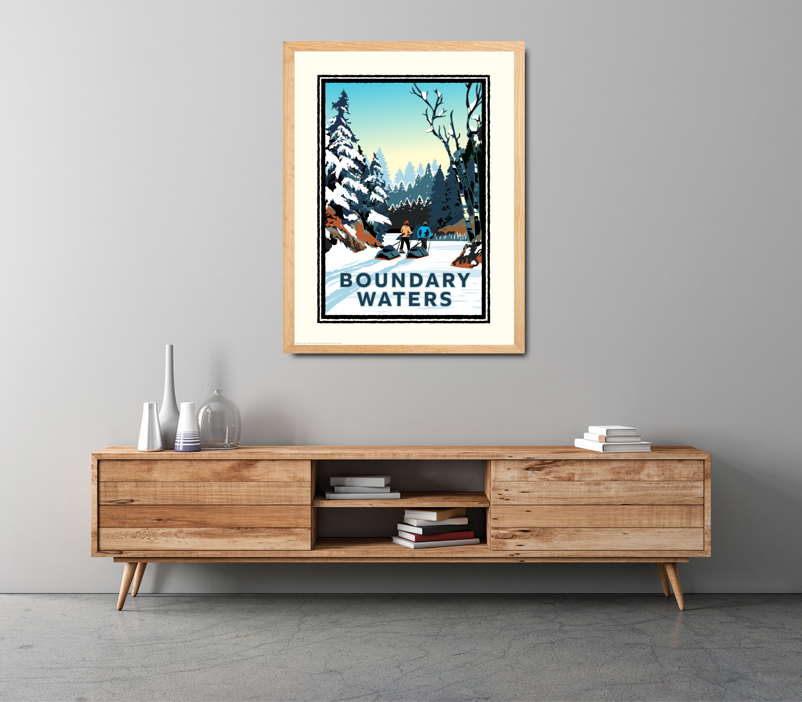 Landmark MN | Boundary Waters Winter Art Print - My American Goods