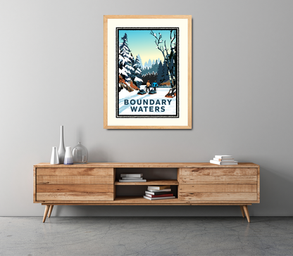 Landmark MN | Boundary Waters Winter Art Print - My American Goods