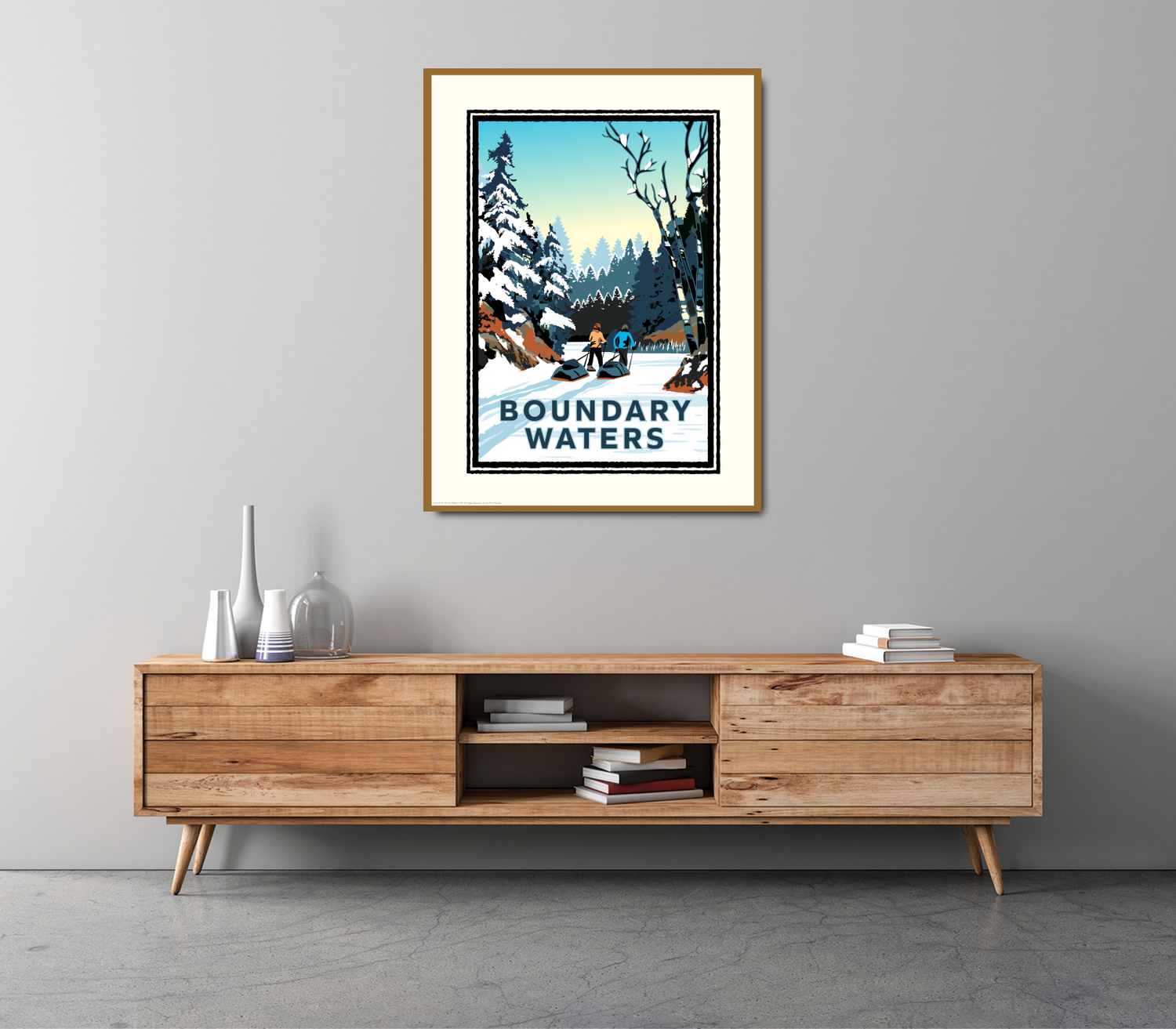 Landmark MN | Boundary Waters Winter Art Print - My American Goods