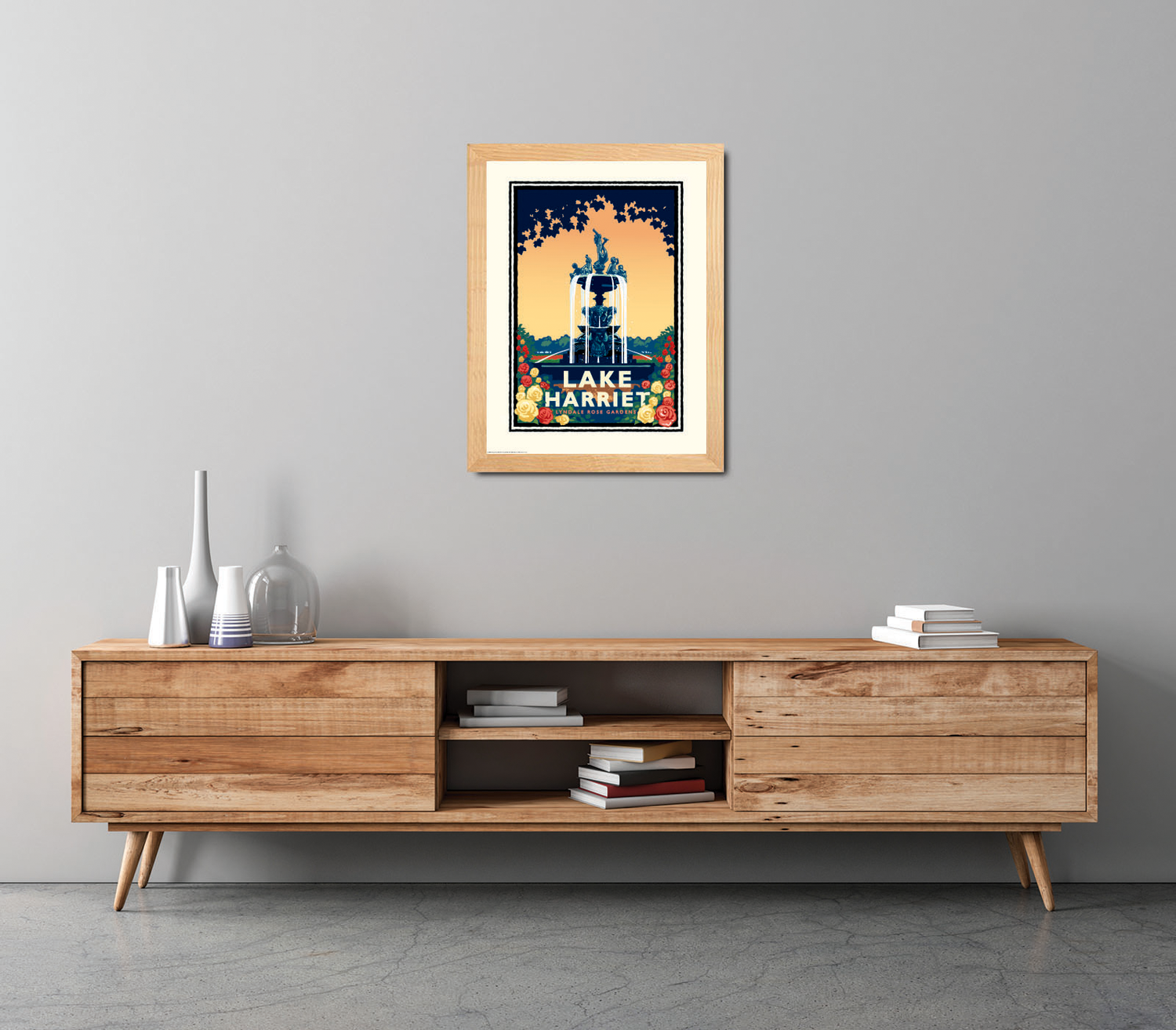 Landmark MN | Lake Harriet Rose Garden Minneapolis Art Print - My American Goods