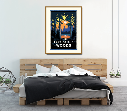 Landmark MN | Lake of the Woods Art Print - My American Goods