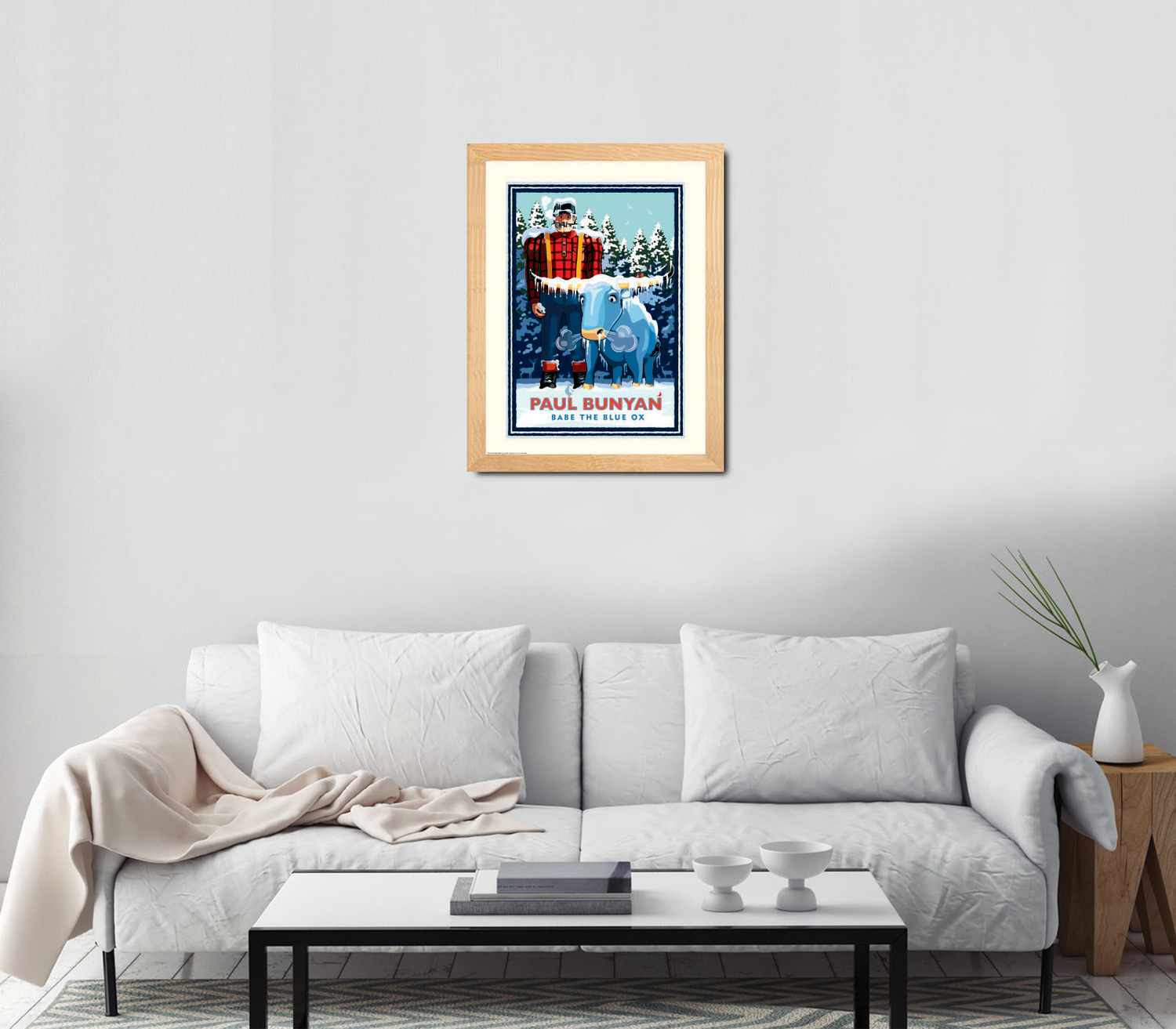Landmark MN | Paul Bunyan Winter Scene Art Print