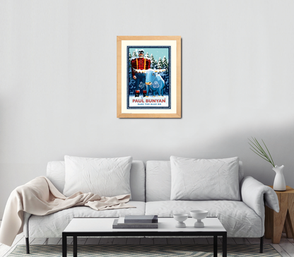 Landmark MN | Paul Bunyan Winter Scene Art Print