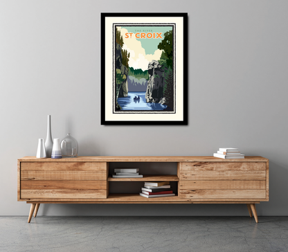 Landmark WI | St. Croix River Art Print - My American Goods