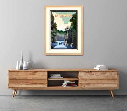 Landmark WI | St. Croix River Art Print - My American Goods