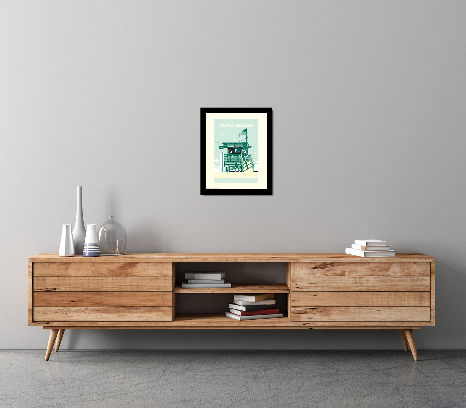 Landmark CA | Lifeguard Stand Zuma Beach Giclee Print - My American Goods