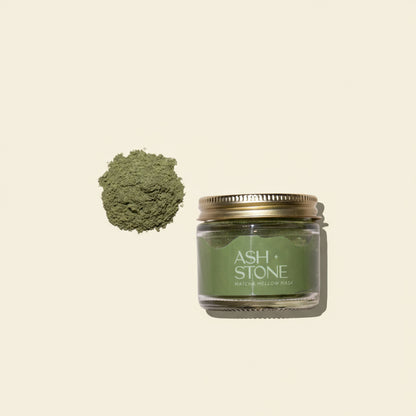Jar of green powder with &