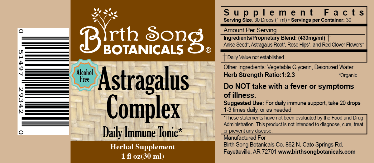 Birth Song Botanicals Co. Tinctures Astragalus Root Complex
