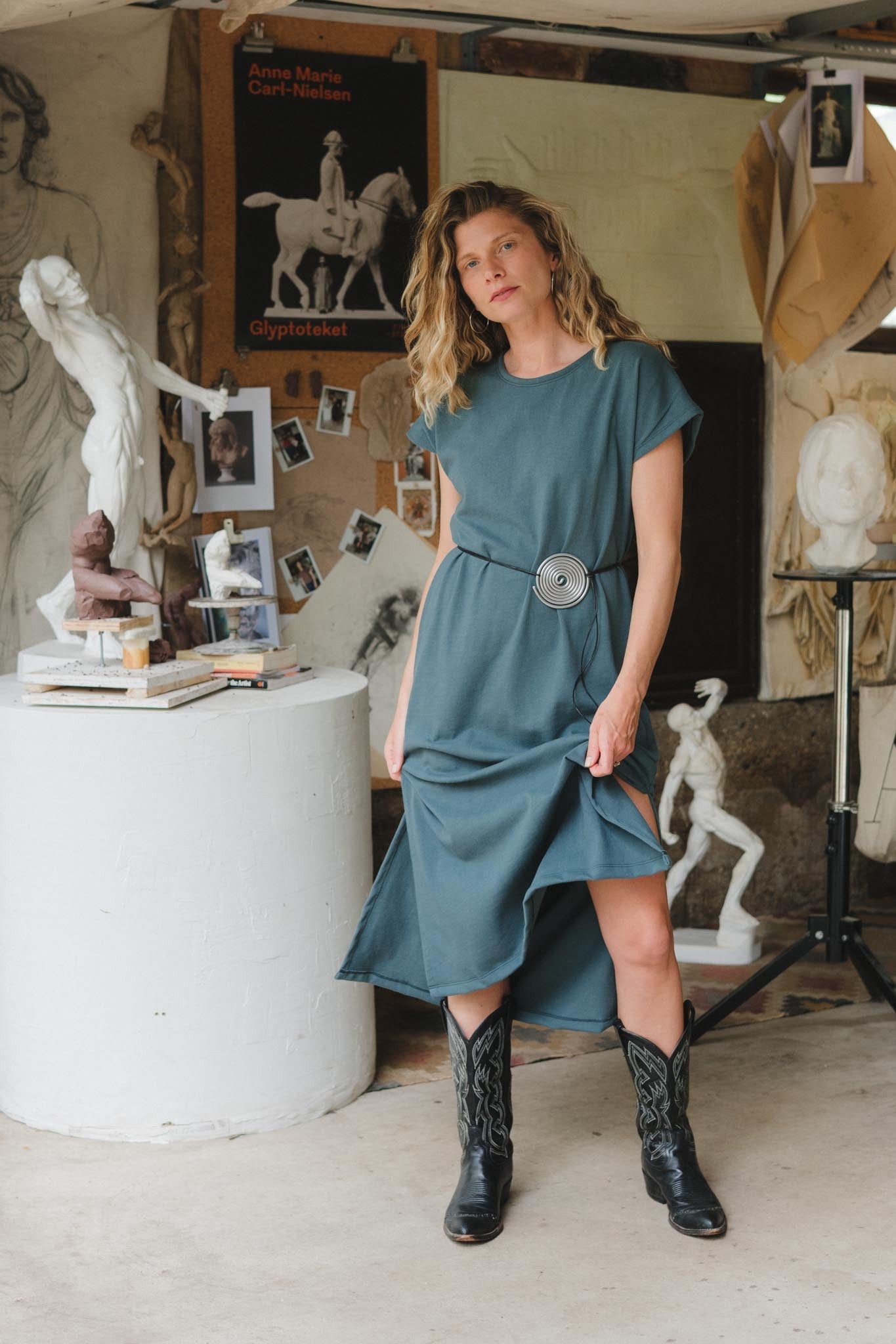 Cairo Dress in Aegean