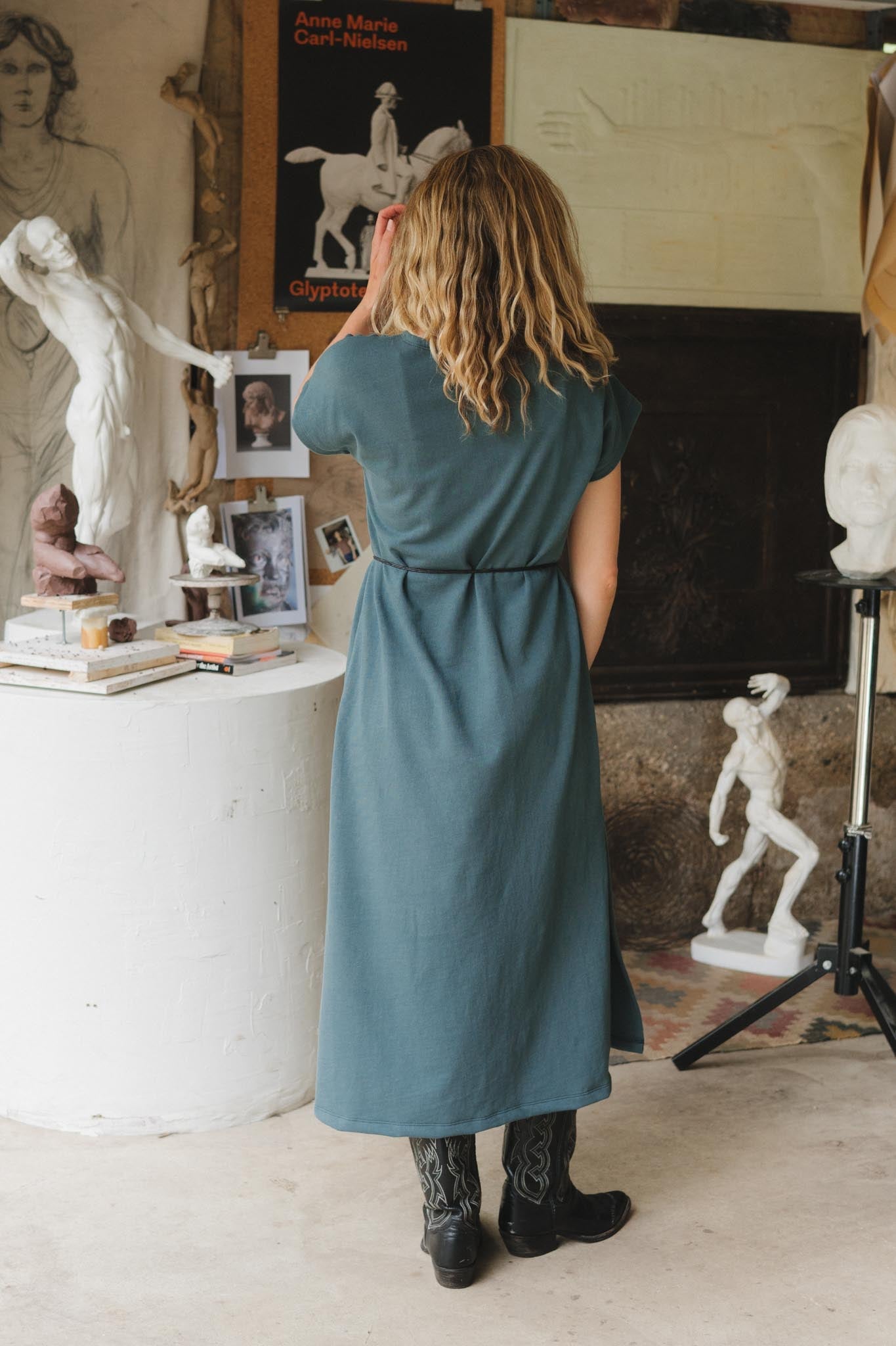 Cairo Dress in Aegean