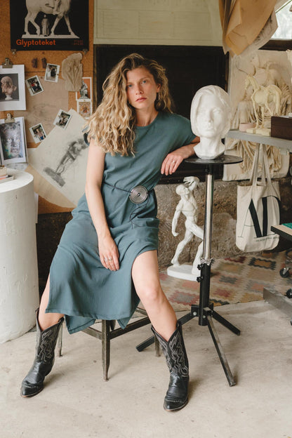 Cairo Dress in Aegean