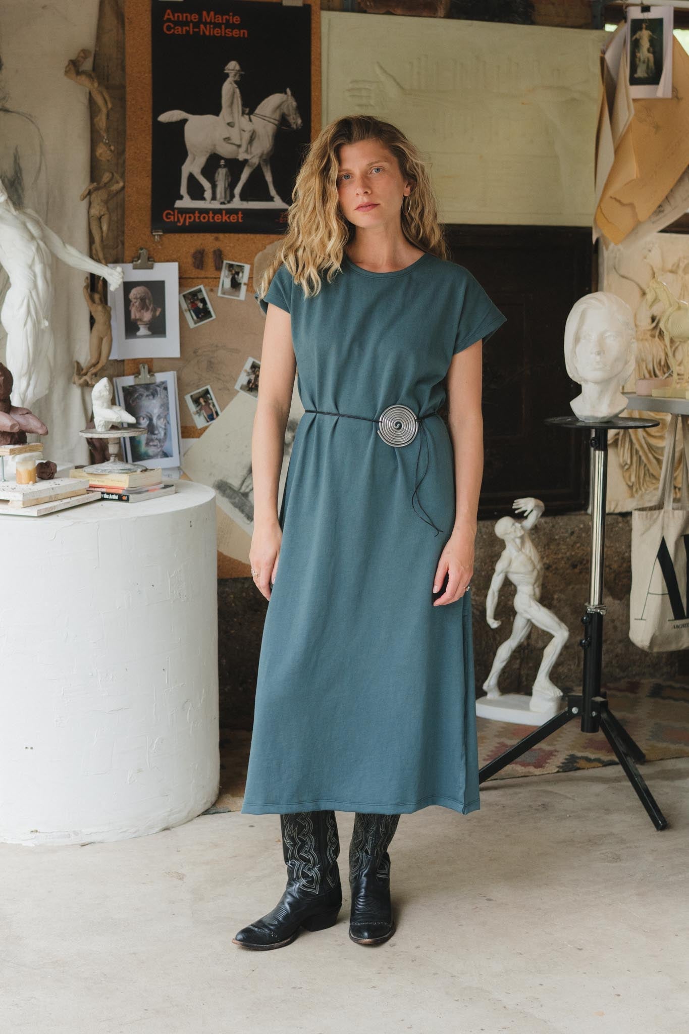 Cairo Dress in Aegean