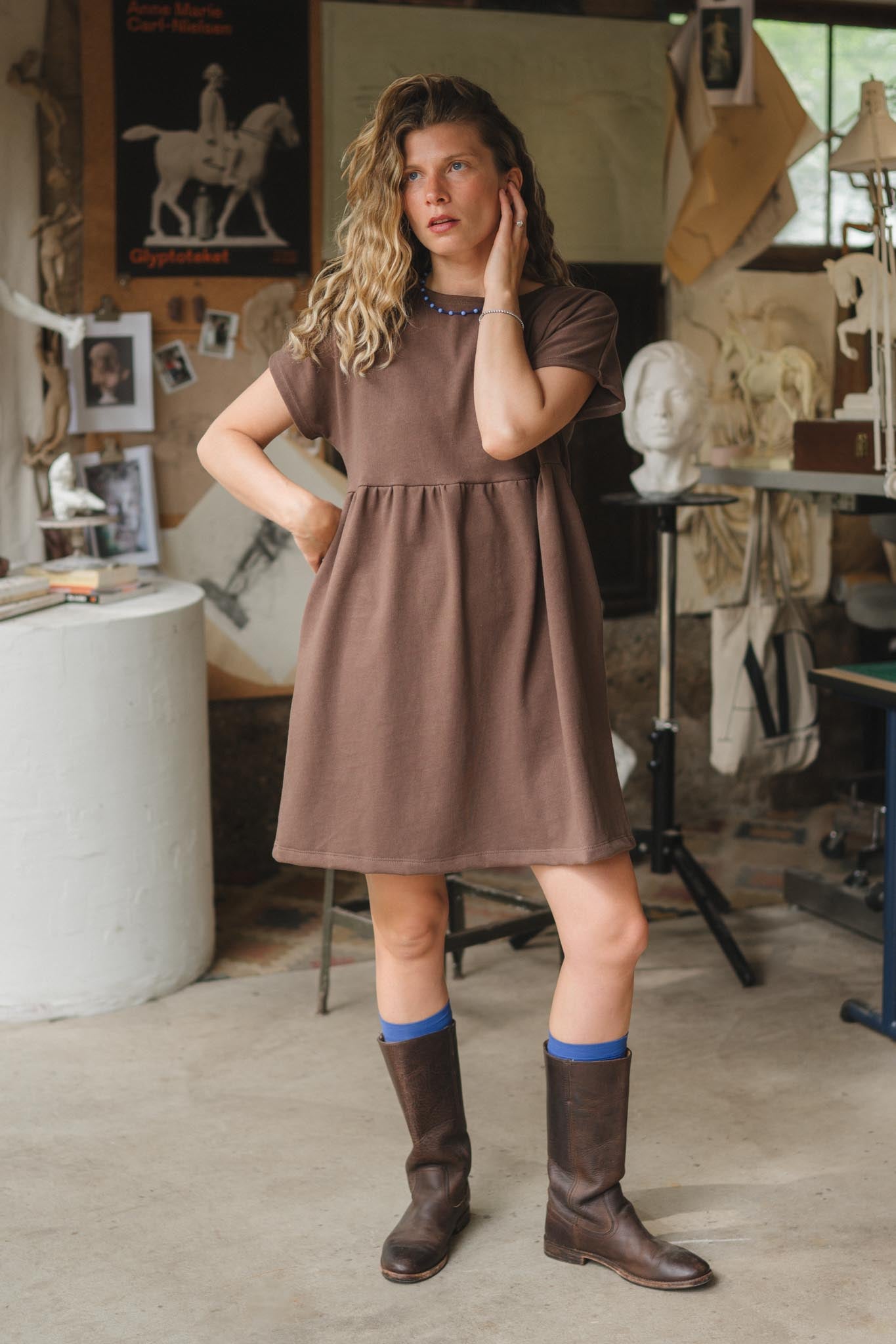 Porch Dress in Umber