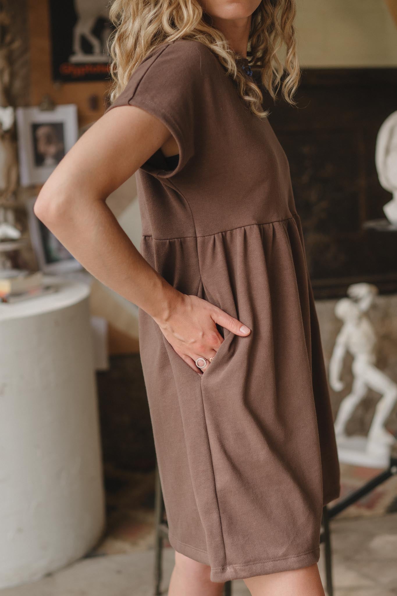 Porch Dress in Umber
