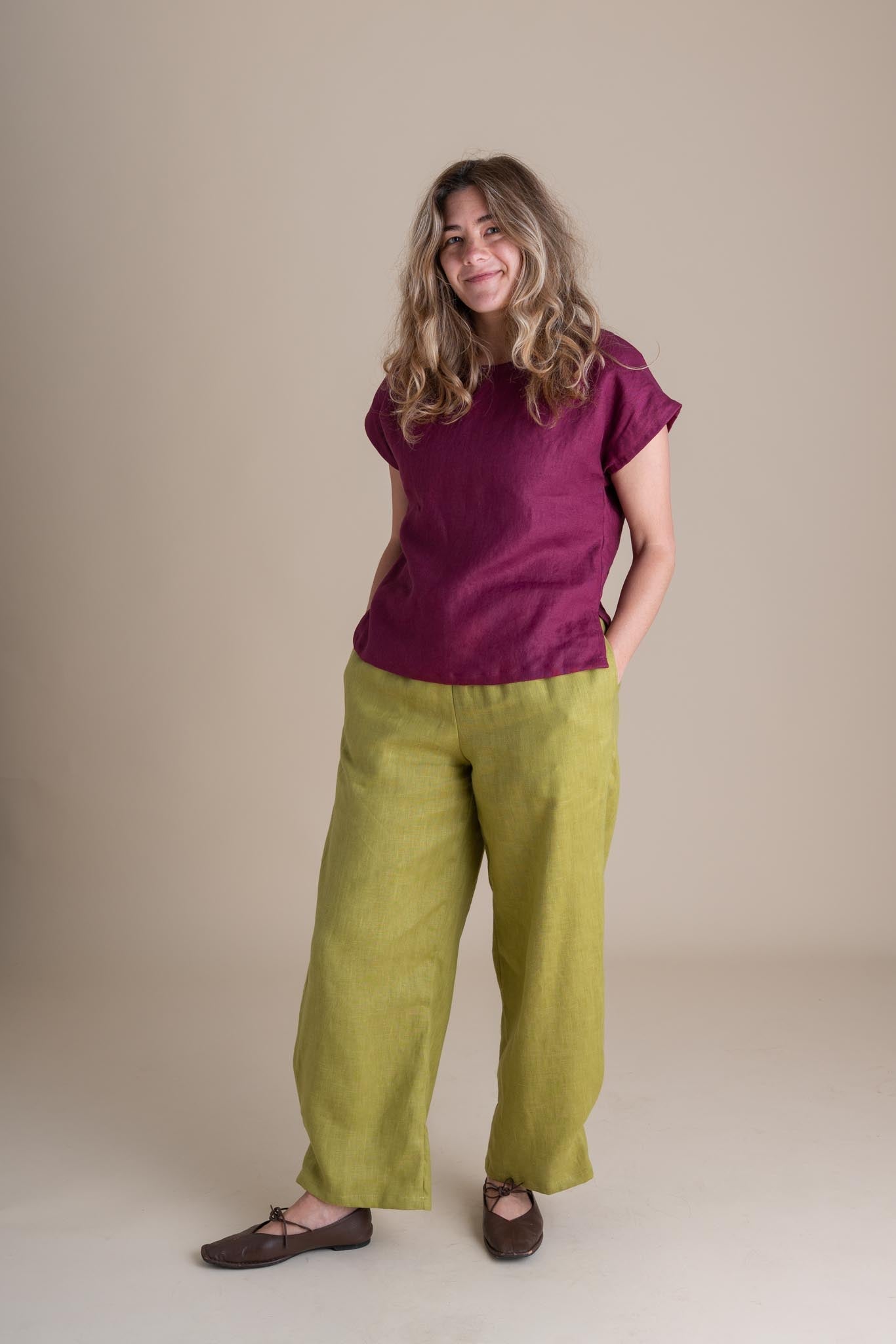 Crescent Moon Pants in Citrus