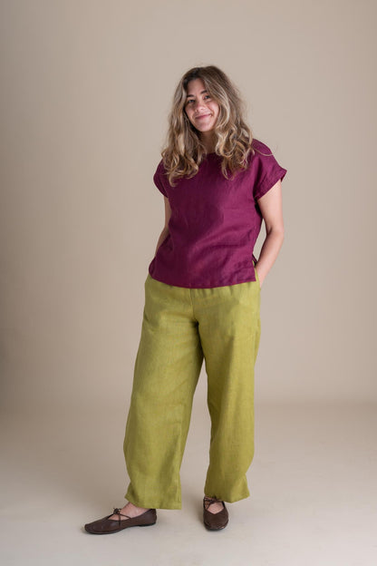 Crescent Moon Pants in Citrus