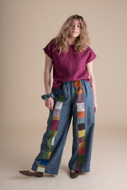 Joystripe Pants in Indigo Chambray