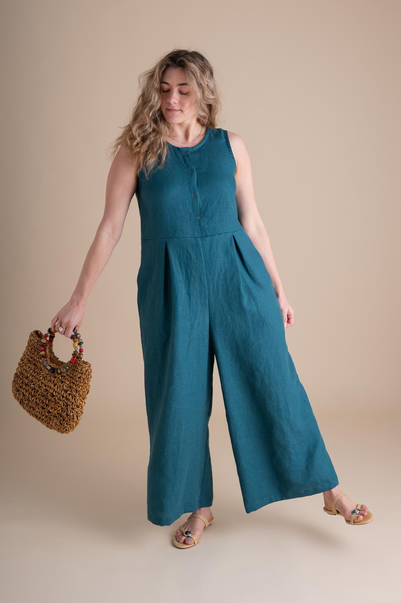 Terrace Jumpsuit in Peacock