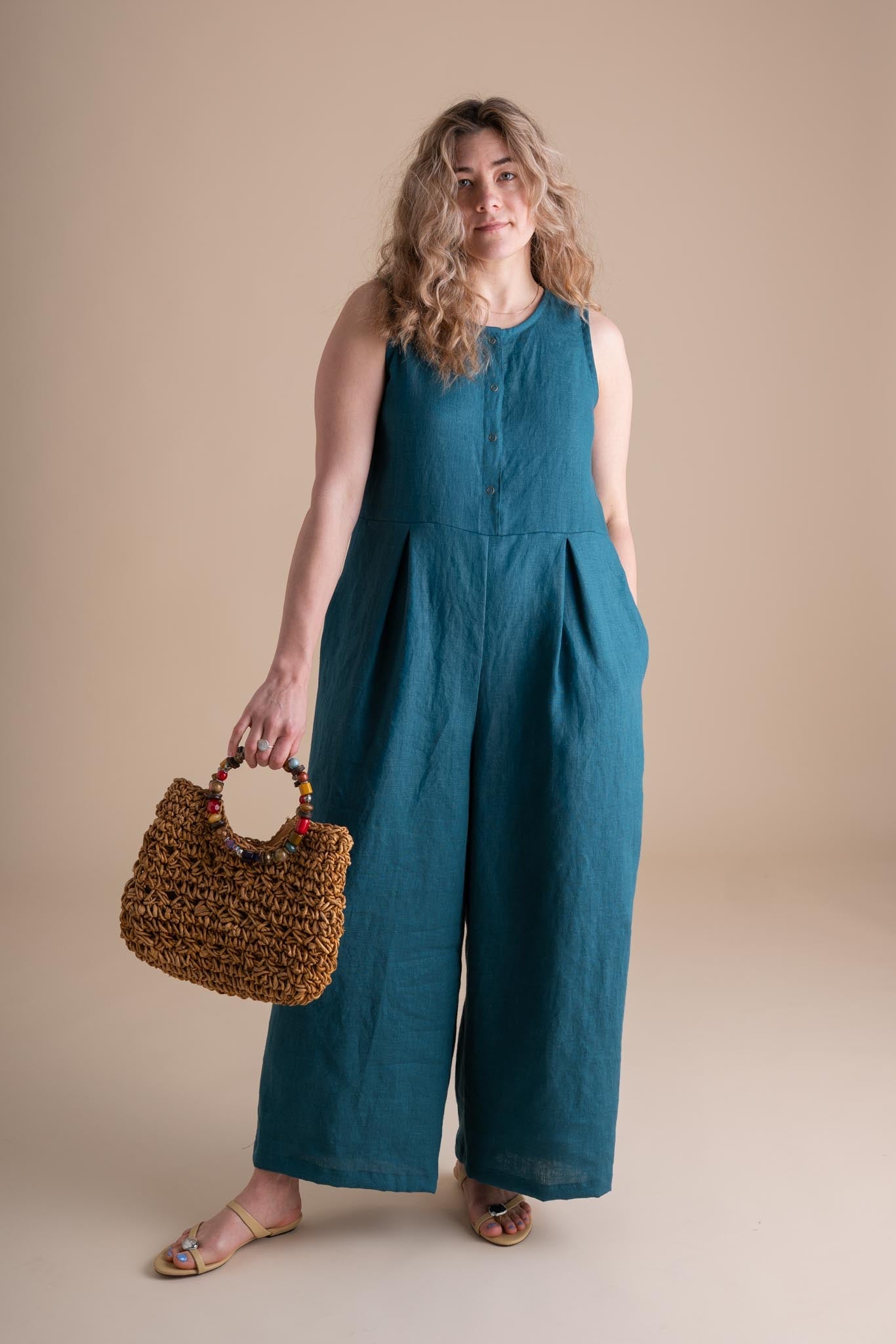 Terrace Jumpsuit in Peacock
