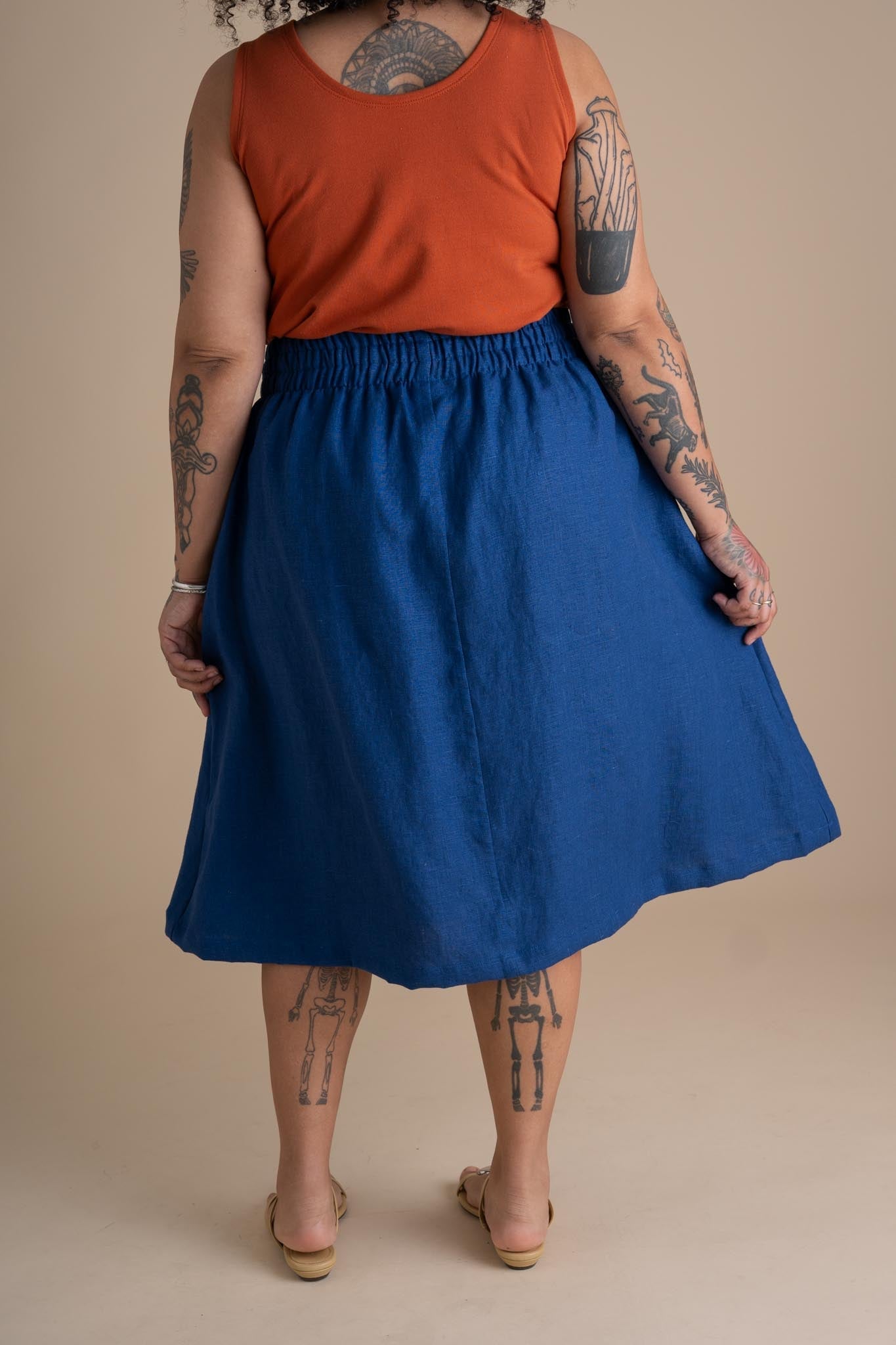 Evening Midi Skirt in Kingfisher
