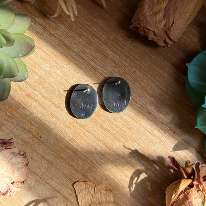 MJ Dark Purple Spiny Oyster Beaded Stud Earrings